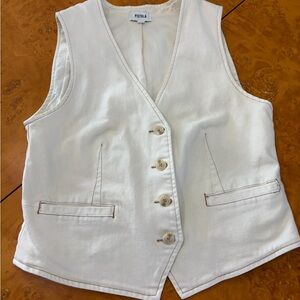 Pistola Cream Button Detail Vest
